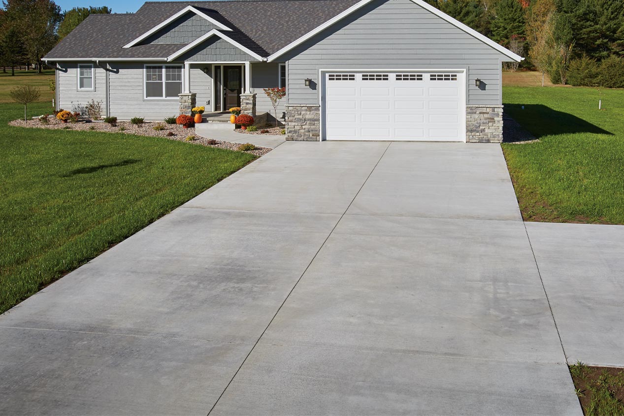 Concrete driveway in Dubois, Wyoming