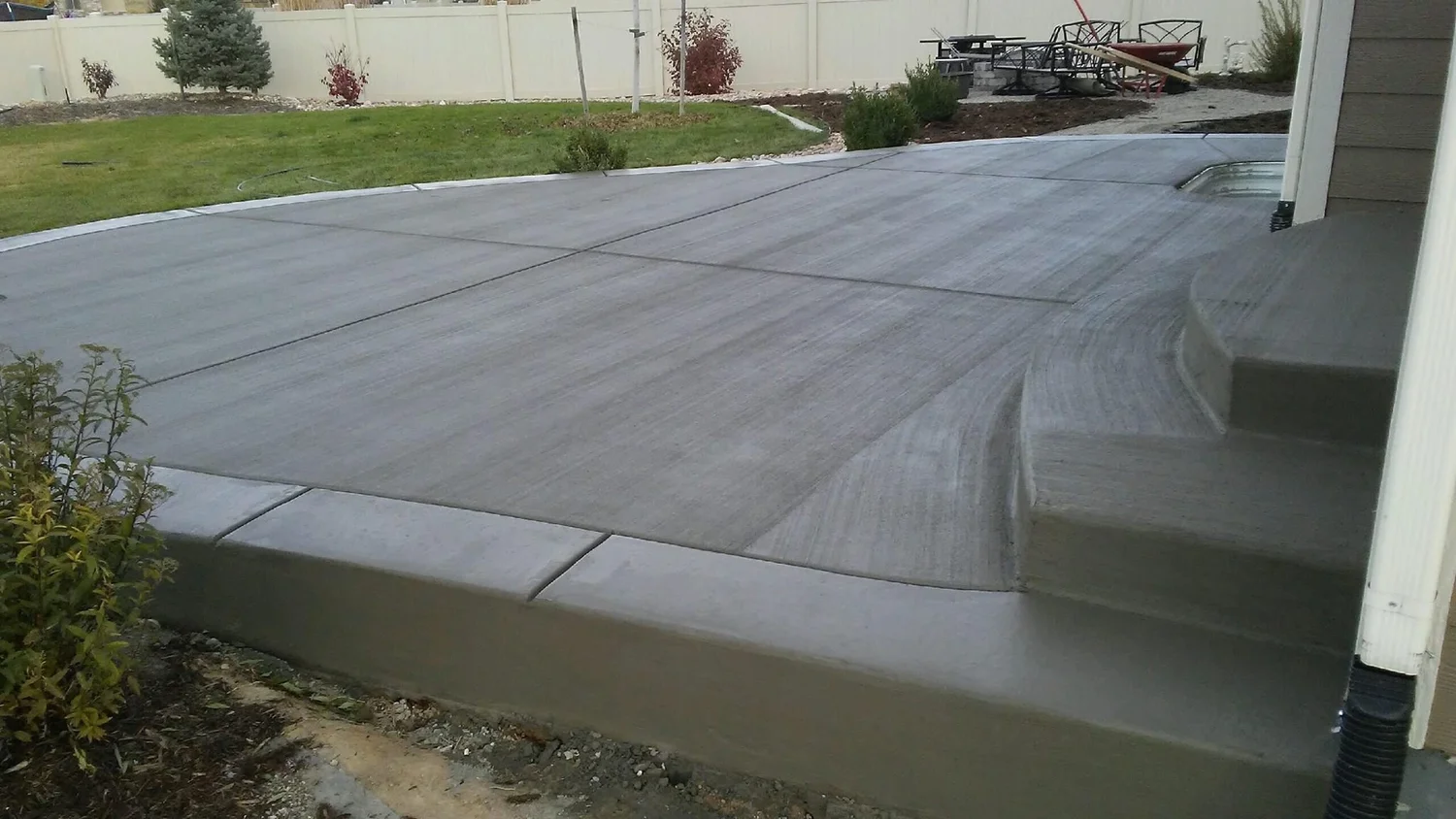 Concrete patio in Lander, Wyoming