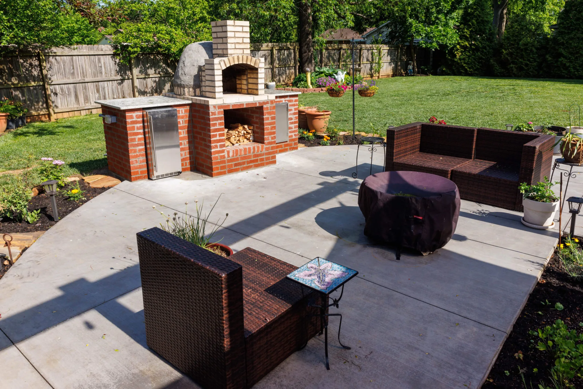 Concrete patio in Wyoming