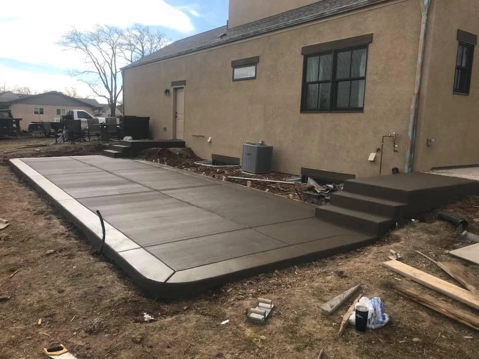 Concrete patio in Dubois, Wyoming